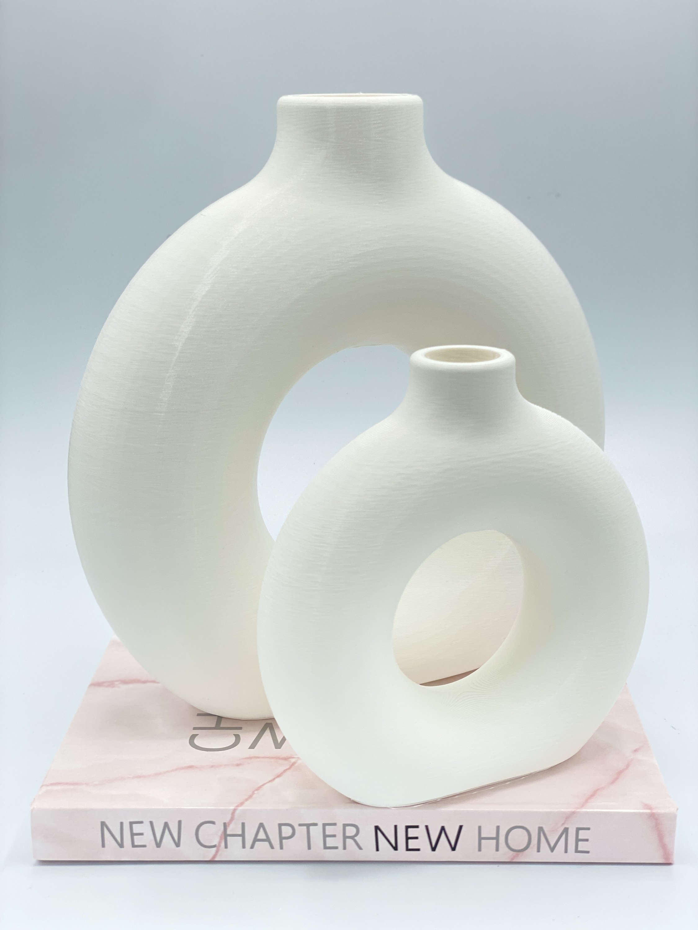 Small Donut Vase Nordic Flat Vase Minimalist Dried Etsy