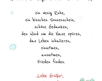 Greeting card little happiness | Greeting card | Happiness and love | Postcard for loved ones | Send greetings | Joy | Friendship