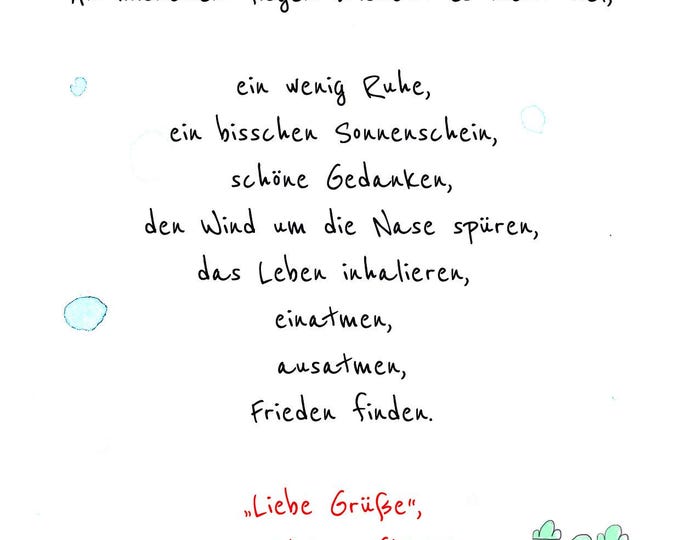 Greeting card little happiness | Greeting card | Happiness and love | Postcard for loved ones | Send greetings | Joy | Friendship