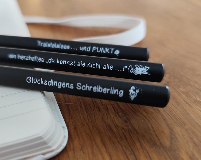 Pen with saying | Pencil | Statement pencil | Writing | Pencil with saying | Saying pens | Stationery | Black pen