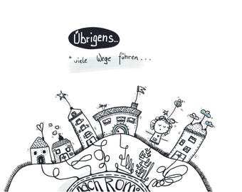 Impulse card: breaking new ground | Greeting card | Impulse to go | Congratulations card | Send greetings | Joy | Rome | Starting work | Retirement