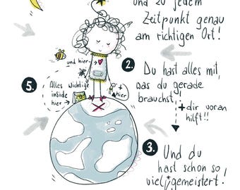 Greeting card: self-love | new beginning | impulse to go | congratulations card | postcard | send greetings | separation | divorce