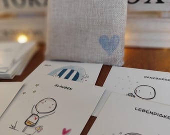 Encouragement card set for women | Inspirational quote cards for display | Loving gift for friends & nature lovers