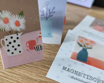 Lesezeichen magnetisch Blumendesign | Buchzubehör für Buchliebhaberinnen | kleine Geschenke für Leseratten | Magnetisches Lesezeichen
