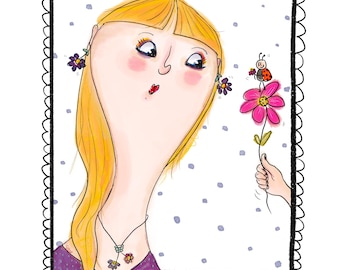 Karte KARMA für sinnsuchende Frauen | Mutmacherkarte für mehr Selbstfürsorge| Freundinnen Glückwunschkarte | Grüße schicken die Sinn machen