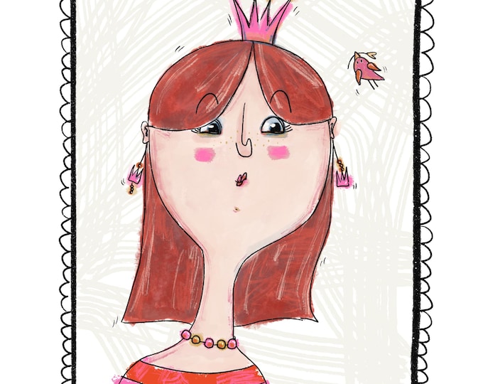 Besondere Grußkarte Wunsch erfüllen| Grußkarte Königin| lustige Karte| Glückwunschkarte | Postkarte | Grüße verschicken | lustig