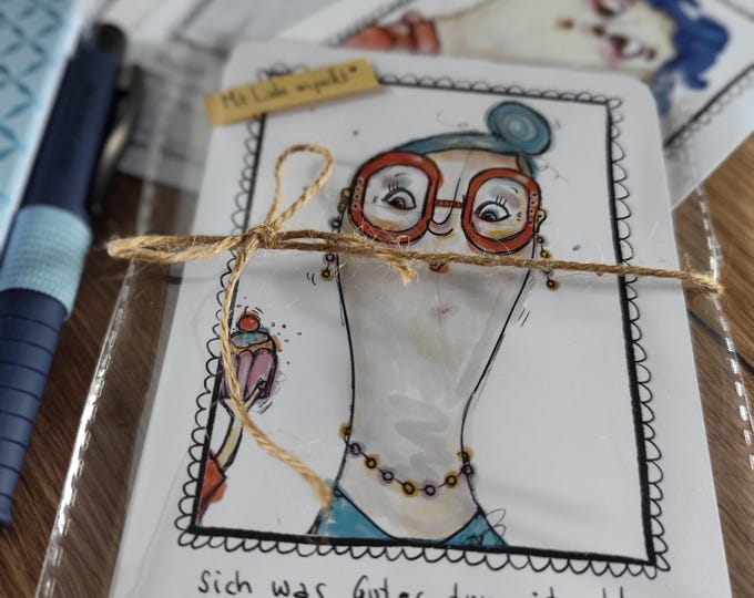 Encouragement card set for women | Funny quote cards | Small gift / Secret Santa | Gift under €15