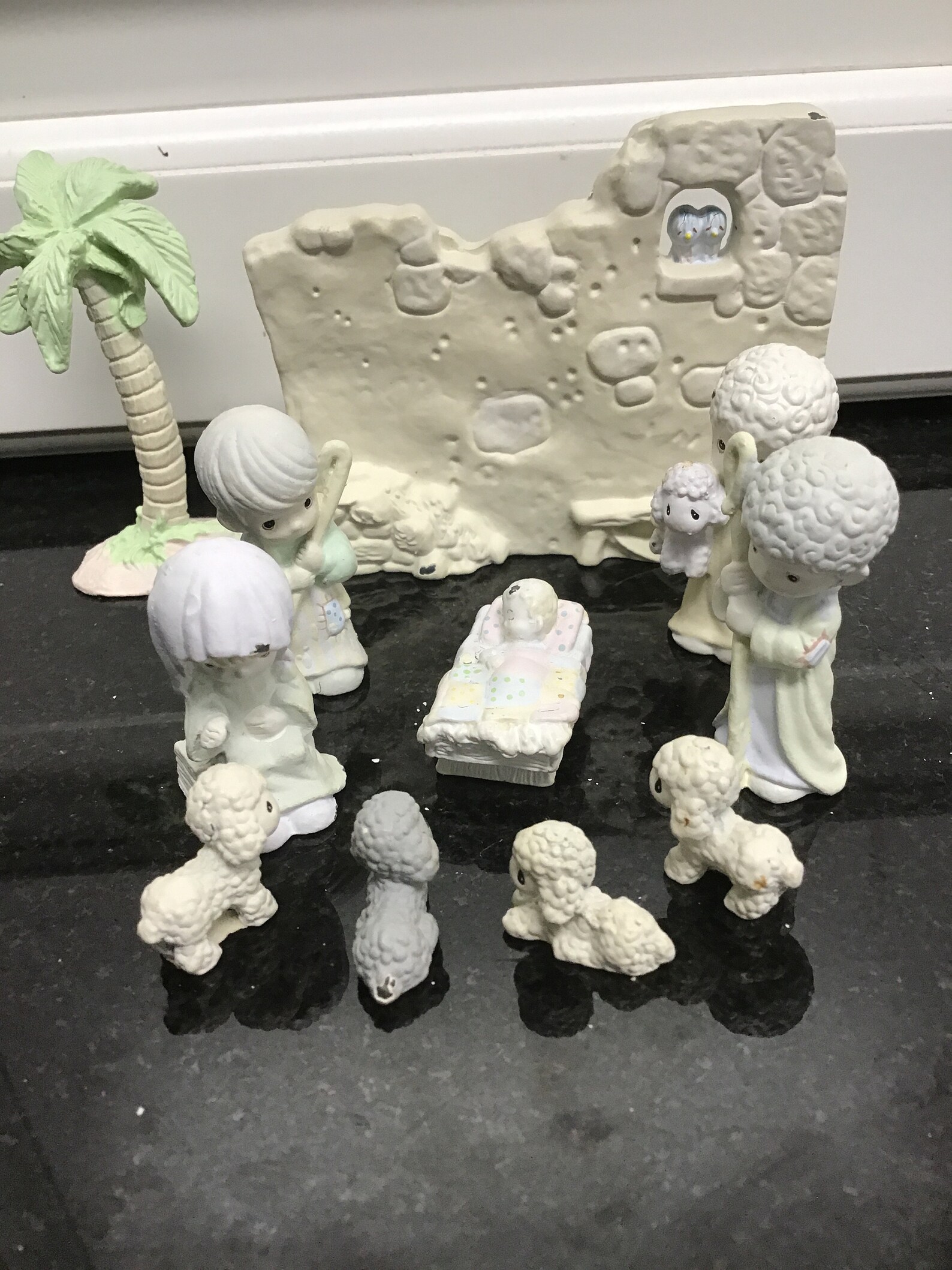 Precious Moments miniature Pewter Nativity set Samuel Butcher Etsy