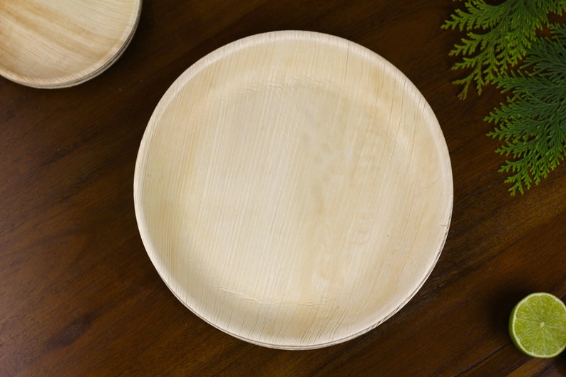 Palm Leaf Plates and Bowls Disposable Round Eco Friendly Etsy UK