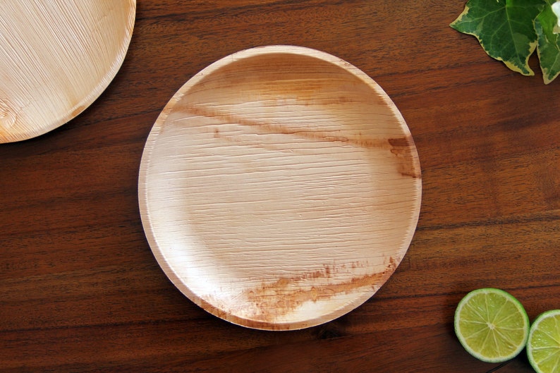 Palm Leaf Plates and Bowls Disposable Round Eco Friendly Etsy UK