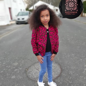 Bombers in wax fabrics for children