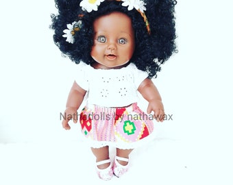 Baby Doll 30cm DIY Baby Doll Africain Noir Fille Poupée Anniversaire Bébé 