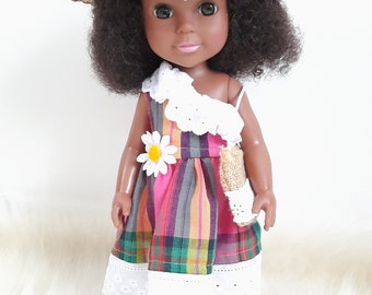 Beautiful eno doll + hat and handbag
