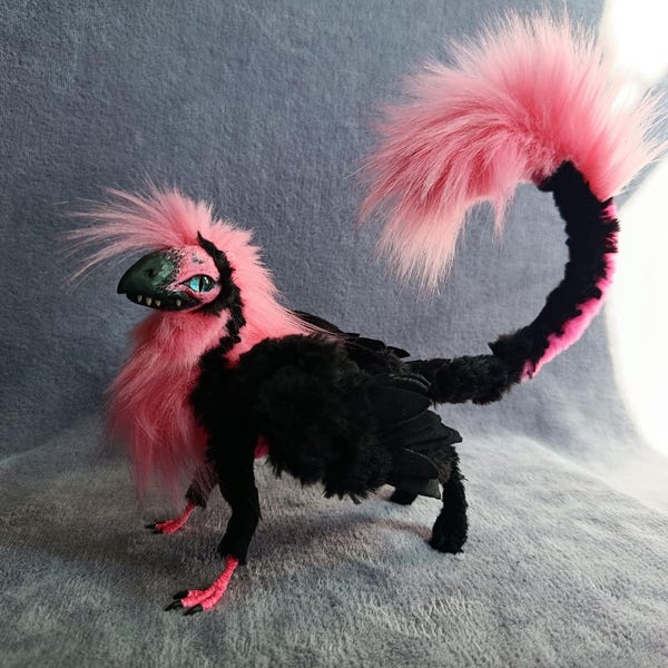 The Griffin, fantasy creation, OOAK, poseable doll