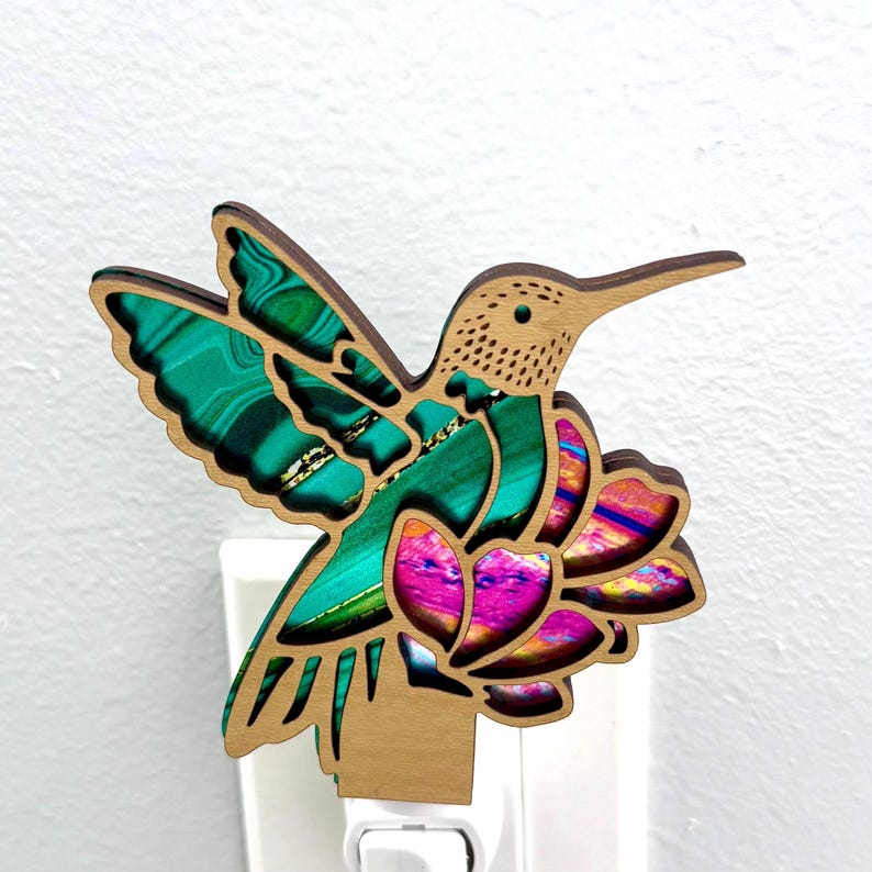 MirarDesignsShop Hummingbird Night Light - Thumbnail 5