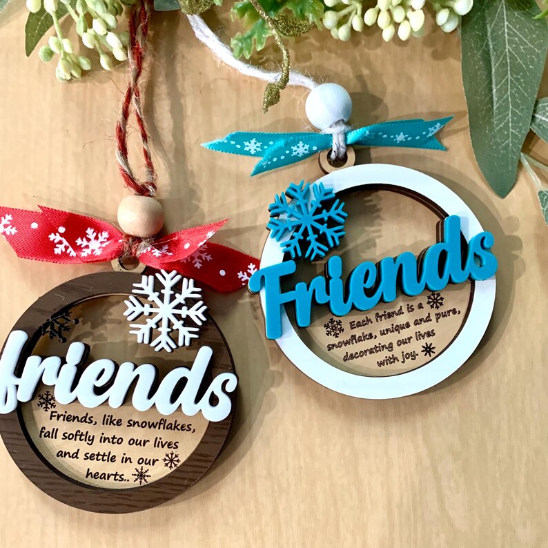 Friends Christmas Ornament, Small Christmas Gifts for Friends, Secret