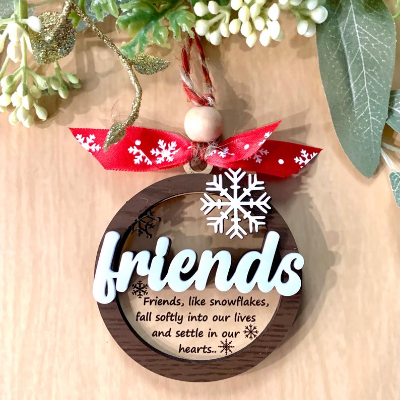 Friends Christmas Ornament, Small Christmas Gifts for Friends, Secret