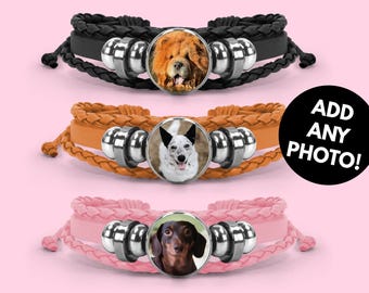 Personalised pet photo bracelet - Pet memorial Jewellery - Dog photo bracelet - pet loss gifts - dog bereavement gifts - dog memory gift