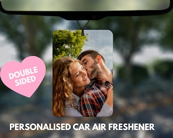 Personalised car air freshener - custom photo air freshener - photo car air freshener for valentines day - Valentines day car gift - cute