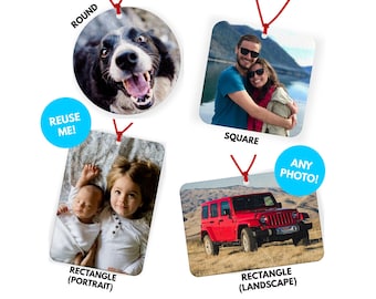 Personalised car air freshener - custom photo air freshener - photo air freshener - secret Santa gift for him - New car gift mirror hanging