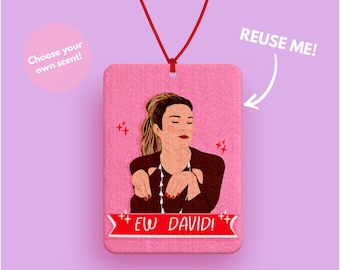 EW DAVID! Alexis - Schitt's Creek Alexis car air freshener  - Pink car air Accessories - Funny car Accessories - Schitt's Creek Gift for her