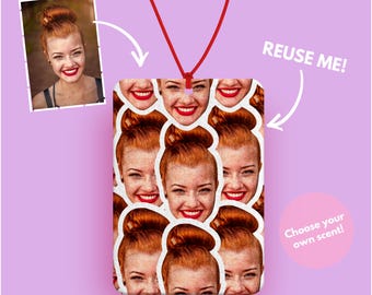 Personalised cut out funny face car air freshener - custom funny photo car gift - photo car air freshener  Christmas gift for new driver
