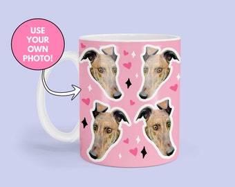 Personalised Dog Photo Mug - Photo mug for Dog lovers - Greyhound Cockerpoo Dog gift - Custom Pet gift - Personalised Coffee mug for friend