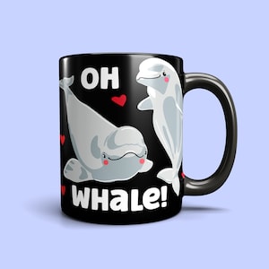 Beluga Whale mug - Beluga coffee mug - Beluga gift for her - Cute Whale cup - white whale