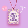Hot Girls Hit KERBS Car Air freshener - Cute car accessories - Funny Car Accessories - Purple Car decor - Funny Car Gifts - Cute Car Gifts