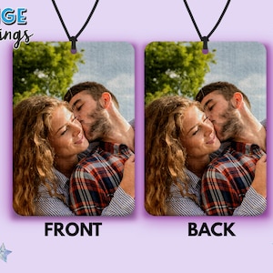 Double sided Photo car air freshener