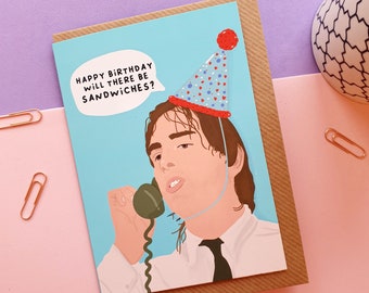 Bottom Birthday card, Rik Mayall card, Bottom tv show card, Bottom Birthday Gift for him/her, Sandwiches scene, RIk Mayall BIrthday card,