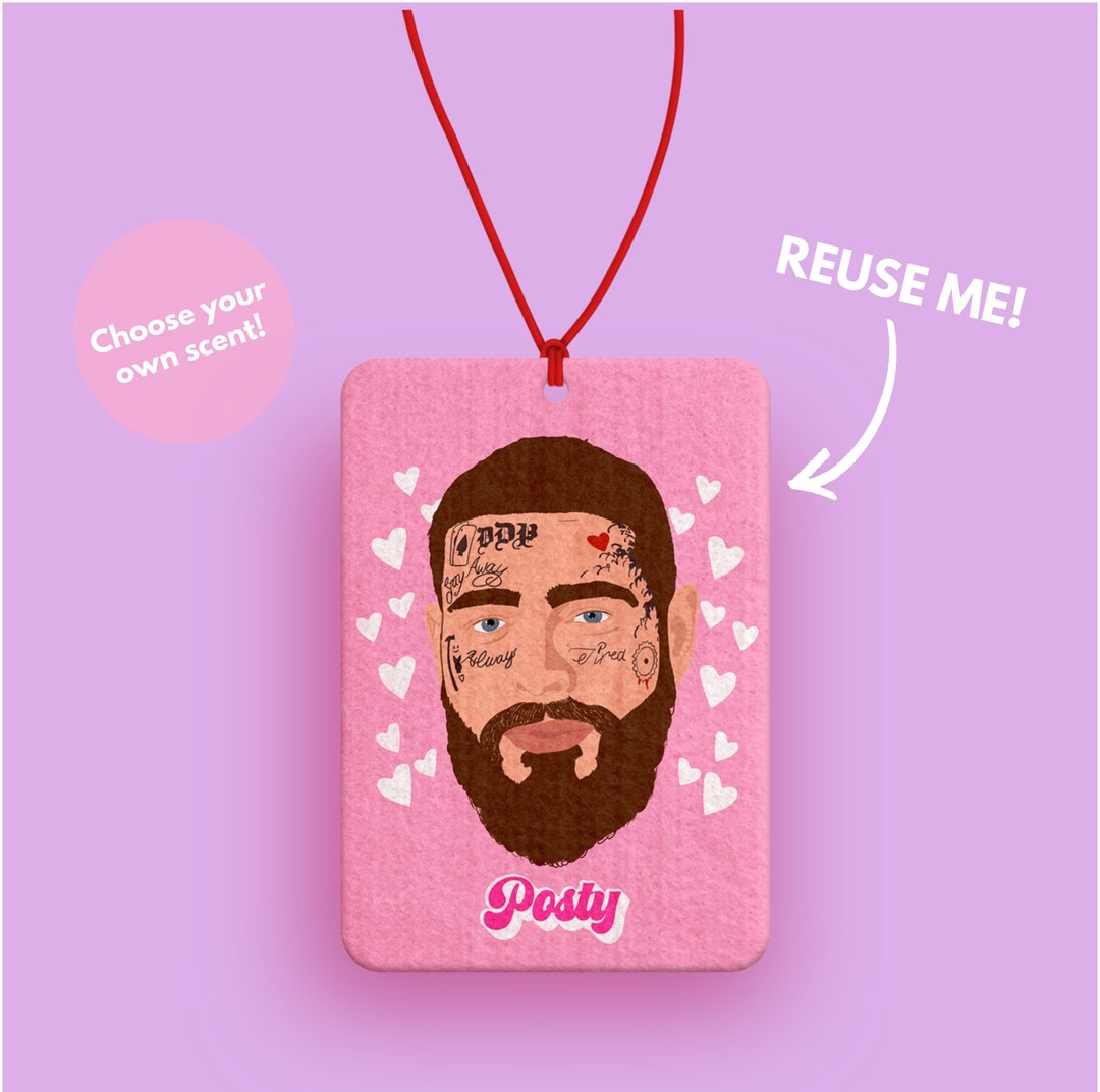 Posty Post Malone Car Air Freshener Post Malone Gift Funny Car Accessories Pink Car Gifts Cute