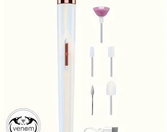 Broca elétrica de unhas recarregável via USB