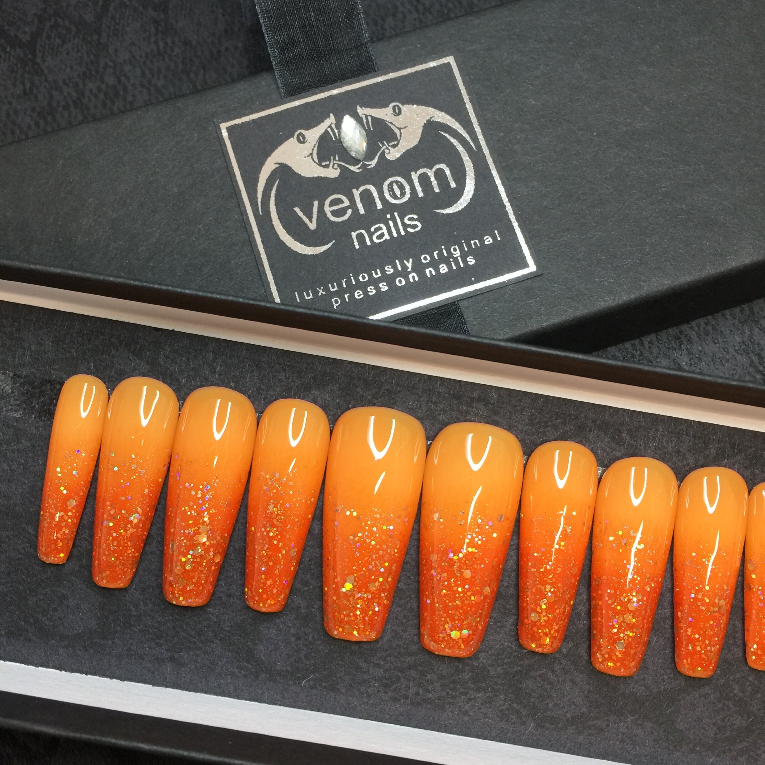 Orangeade Gel Press on Nails | Etsy