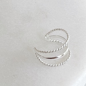 Vridna örhängen i sterlingsilver