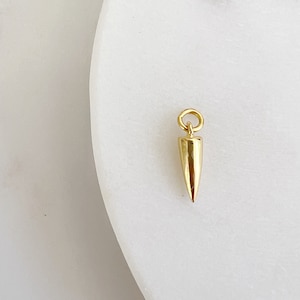 Switch and Stack Spike Charm - Gold Plated Sterling Silver