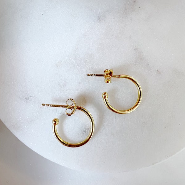 Switch and Stack Gold Vermeil Hoops - pair