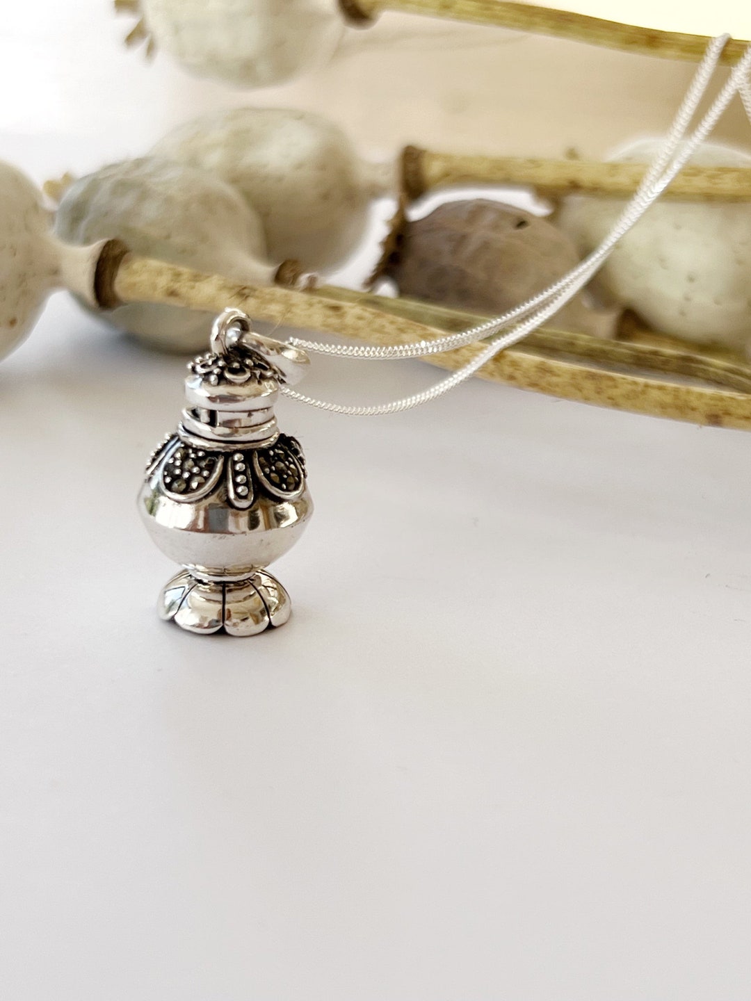 Collana Con Urna Per Ceneri, Design Albero Della Vita, In Acciaio Inox
