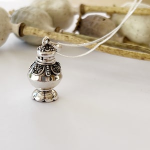 Vivi Andenken Flasche Urne Halskette aus Sterling Silber