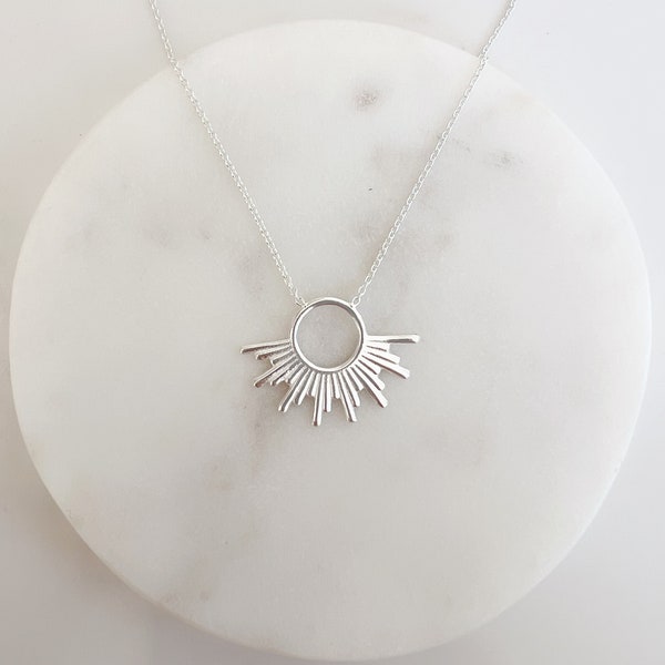 Sterling Silver Sunburst Necklace
