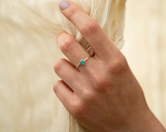 Crowned Turquoise Sterling Silver Ring