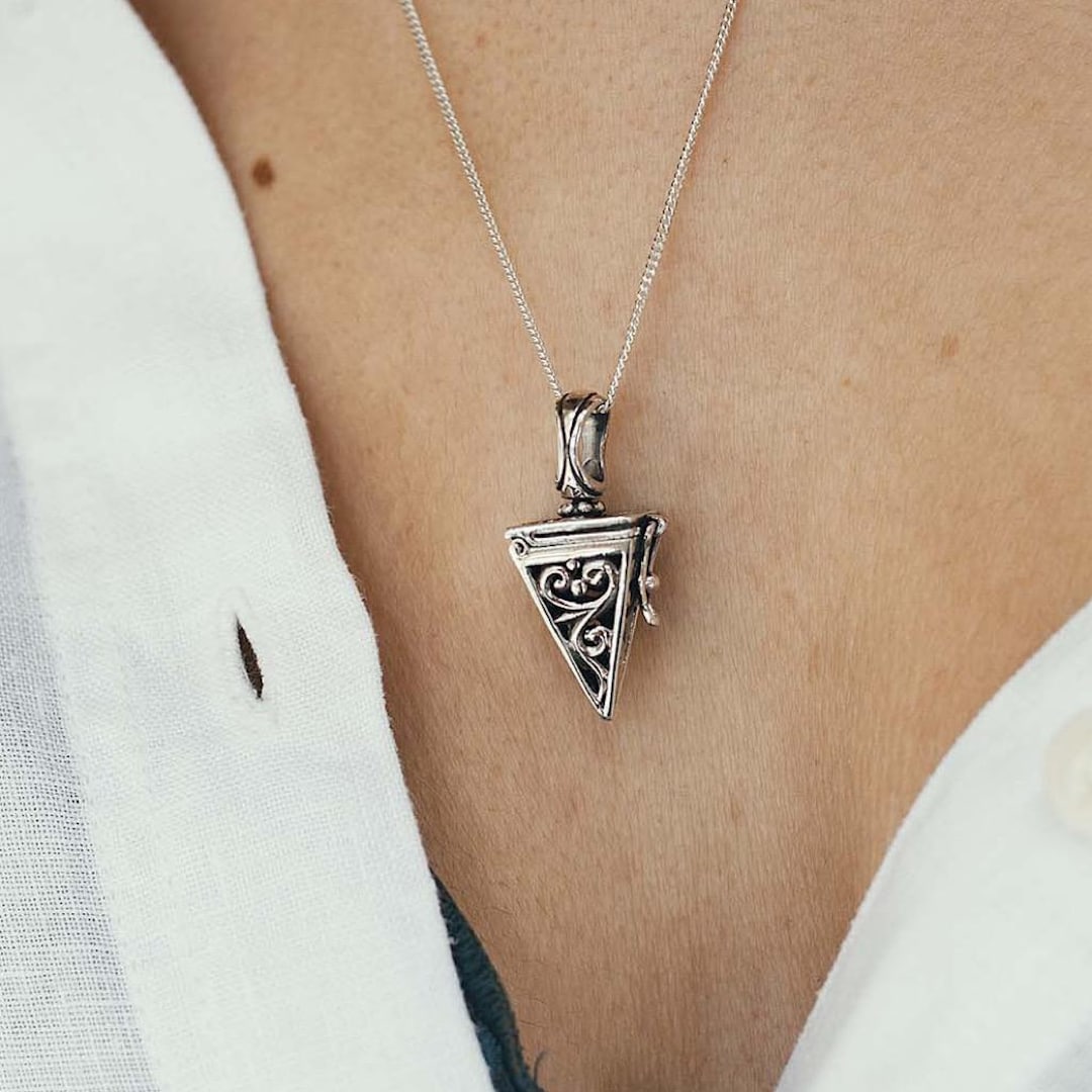 Pyramid Lock Key Sahara Pyramid Locket - Sterling Silver - Etsy