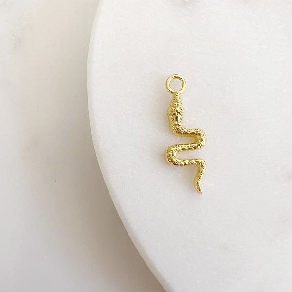 Switch and Stack Snake Charm - Gold Plated Sterling Silver