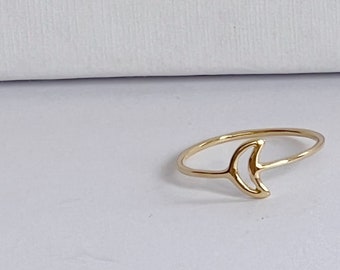 Moon Ring in 18k Gold Vermeil