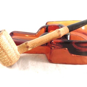 Vintage Missouri Meerschaum Monogram Series With Wanghee Bamboo Shank And Fitted Vulcanite Stem