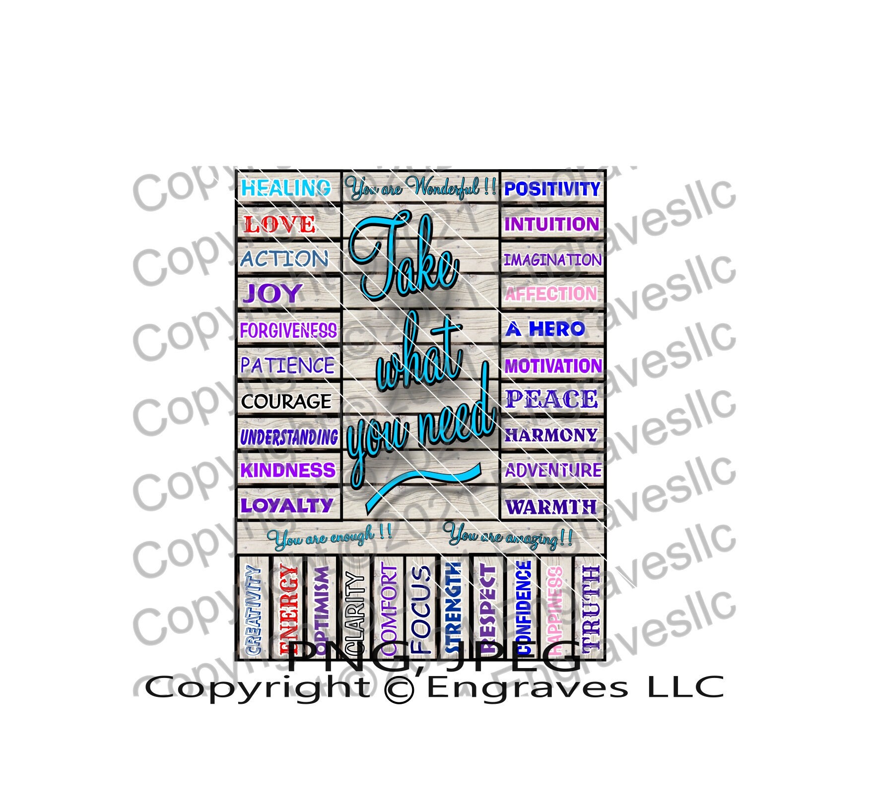 Take what you need jpeg file Png file Printable file | Etsy