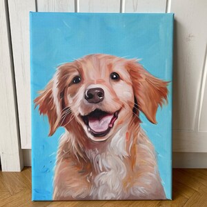 Custom Pet Portrait Painting | Dog Memorial Gift | Personalized Dog Lover Gift | Digital Art | Canvas Print | Ready to Hang