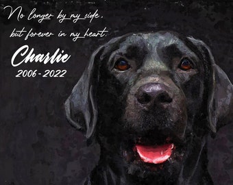 Dog Memorial Portrait | Portrait For Dog Lovers | Pet Loss Gifts | Puppy Digital Painting | Pet Bereavement Present | Pet Sympathy Print