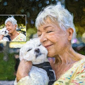 Custom Pet Portrait Painting from Photo- Dog Portrait-Memorial Gift for Pet Lovers - Personalized Pet Painting - Mother's Day Gift