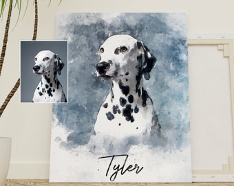Custom Pet Watercolor Portrait From Picture Personalized Dog Portrait For Dog Lover Pet Memorial Gift Cat Watercolor Painting From Photo